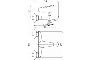 Смеситель для ванны Rav Slezak Victoria VI254.5 хром